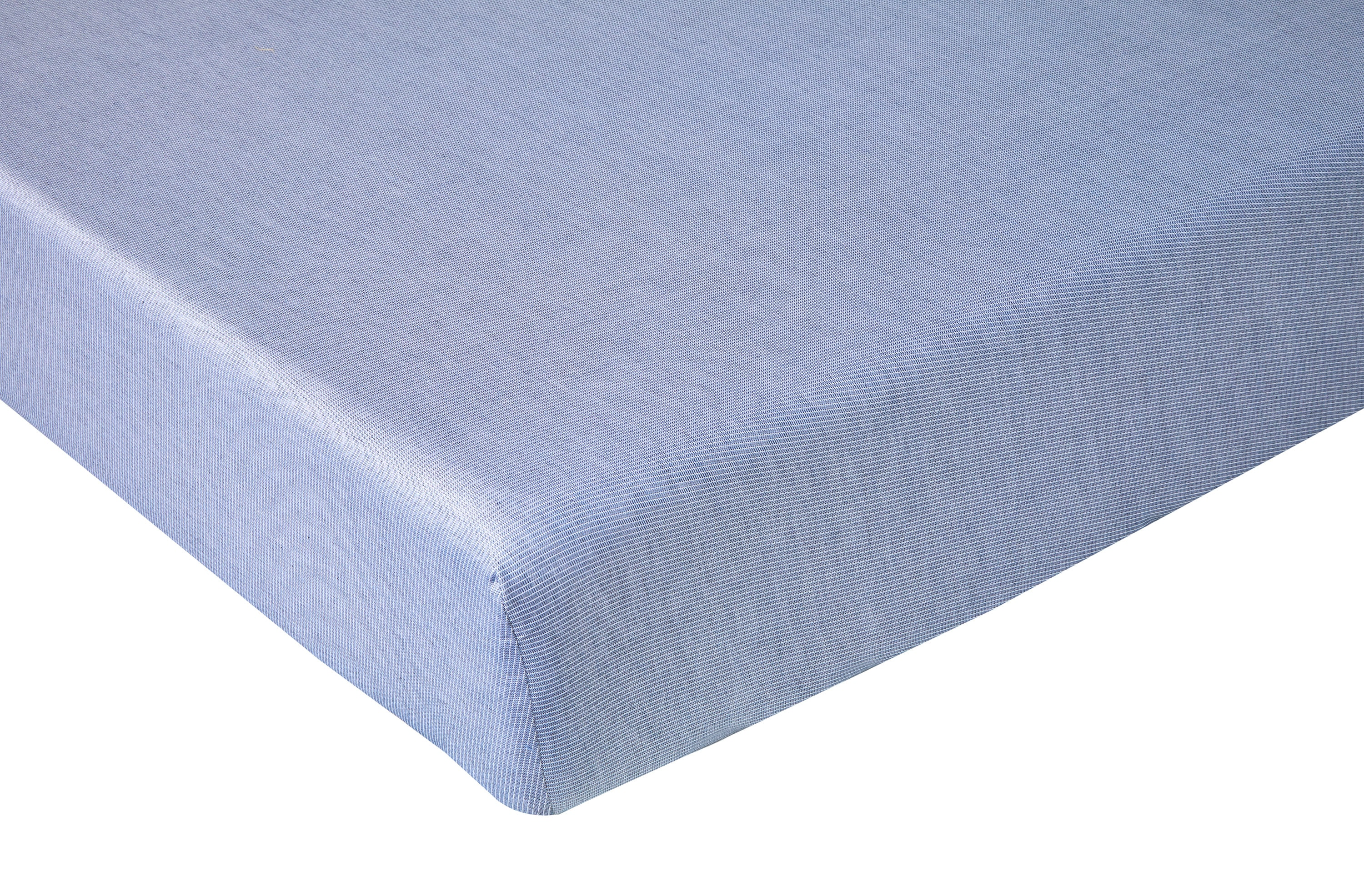 Drap housse imprimé BLEU JEAN