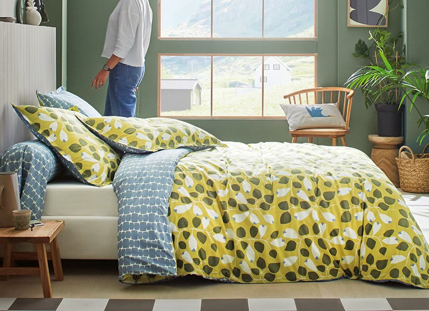 Housse de couette GARDEN lime